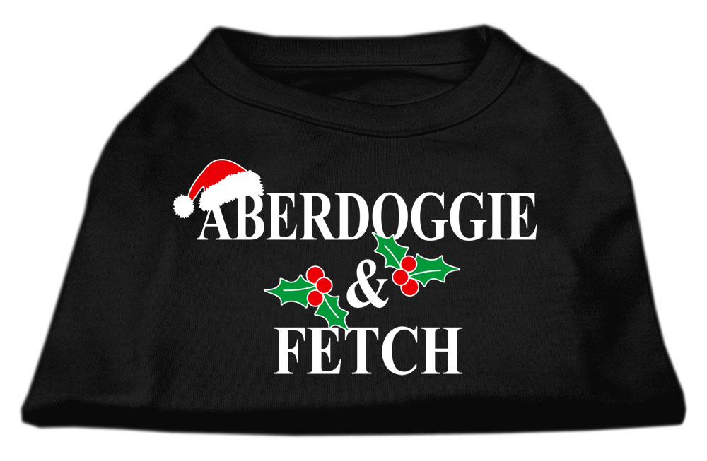 Aberdoggie Christmas Screen Print Shirt Black L